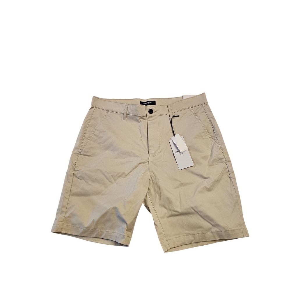 Kenneth Cole New York Mens Light Khaki Chino Shorts Stretch KS9016LKHCL Size 36